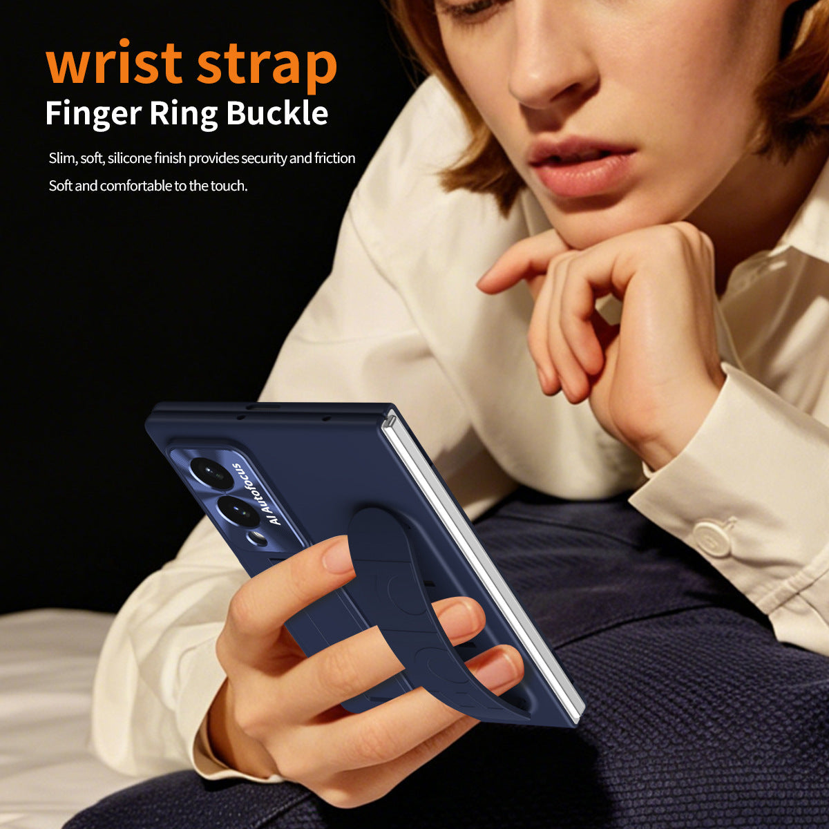 Armor Phone Case Built-In Tempered Glass, Hidden Kickstand & Wrist Strap For Galaxy Z Fold 8/7/6/5/4