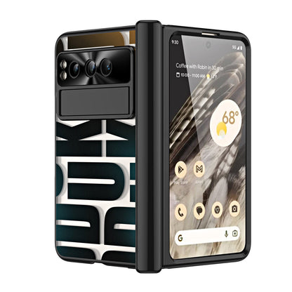 Popular Google Pixel Fold Case with Dual Hinge Protective Screen Protector and Hidden Kickstand Pen Holder Stylus - mycasety2023 Mycasety
