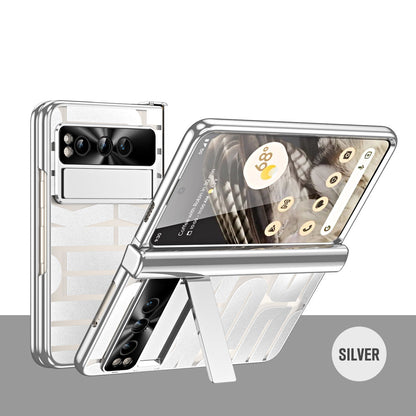 Slim Google Pixel Fold Case with Dual Hinge Protective Screen Protector and Hidden Kickstand - mycasety2023 Mycasety