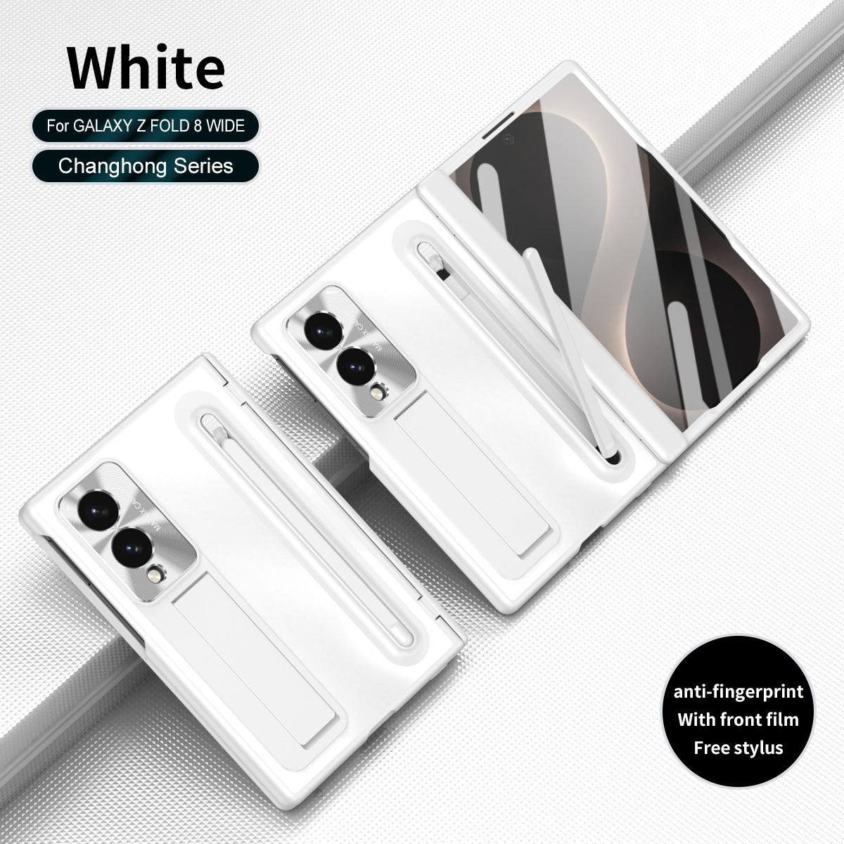 Armor Electroplated Phone Case With Pen Tray & Stylus & Glass Film For Galaxy Z Fold8 Wide Ultra