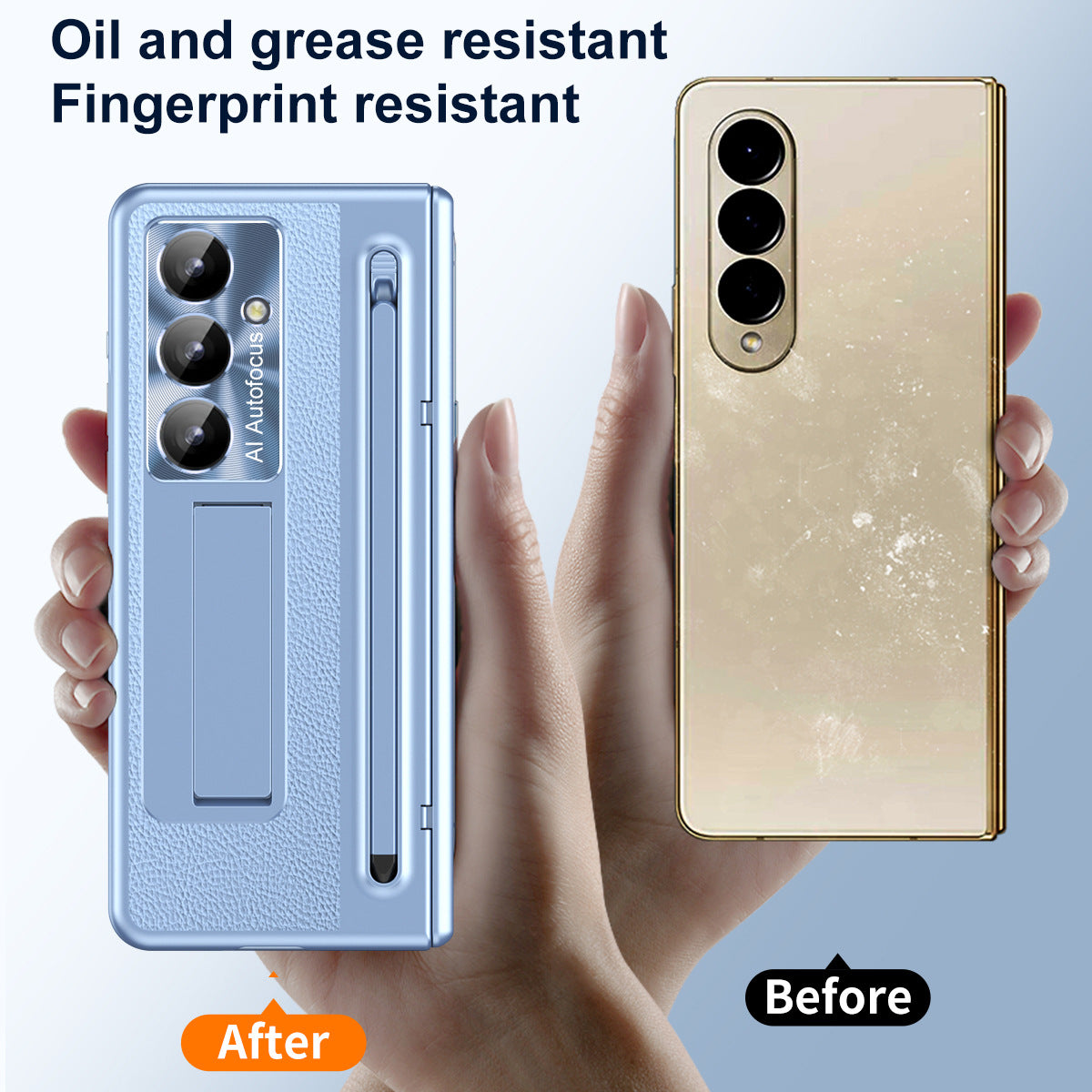 Leather Golden Electroplated Phone Case With Back Screen Glass and Stylus For Galaxy Z Fold 8/7/6/5/4