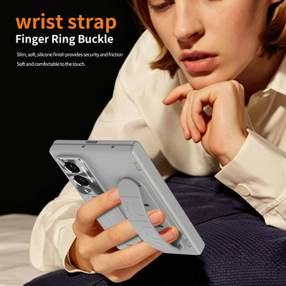 Armor Hinge Protective Phone Case Built-In Tempered Glass, Hidden Kickstand & Wrist Strap For Galaxy Z Fold 8/7/6/5/4