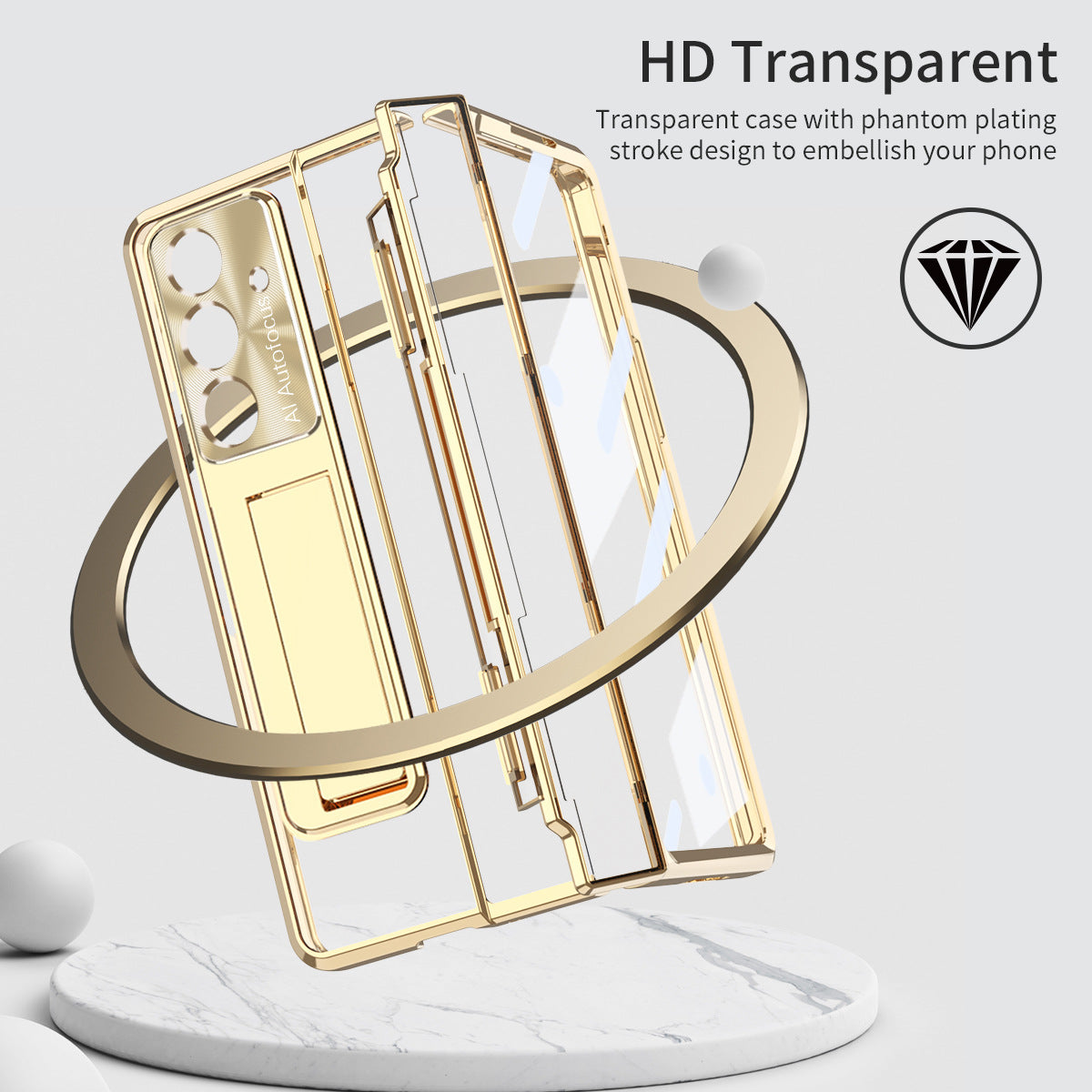 Armor Electroplated Shockproof Phone Case With Screen Protector For Galaxy Z Fold 8/7/6/5/4/3