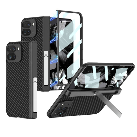 Magnetic Luxury Leather All-inclusive Invisible Bracket Phone Case For Google Pixel 9 Pro Fold
