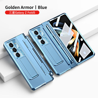 Galaxy Z Fold5 Case with Front Screen Protector & Flat Hinge & Pen Slot With Stylus - Mycasety Mycasety