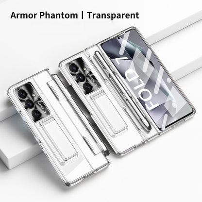 Armor Electroplated Shockproof Phone Case With Screen Protector For Galaxy Z Fold 7/6/5/4/3