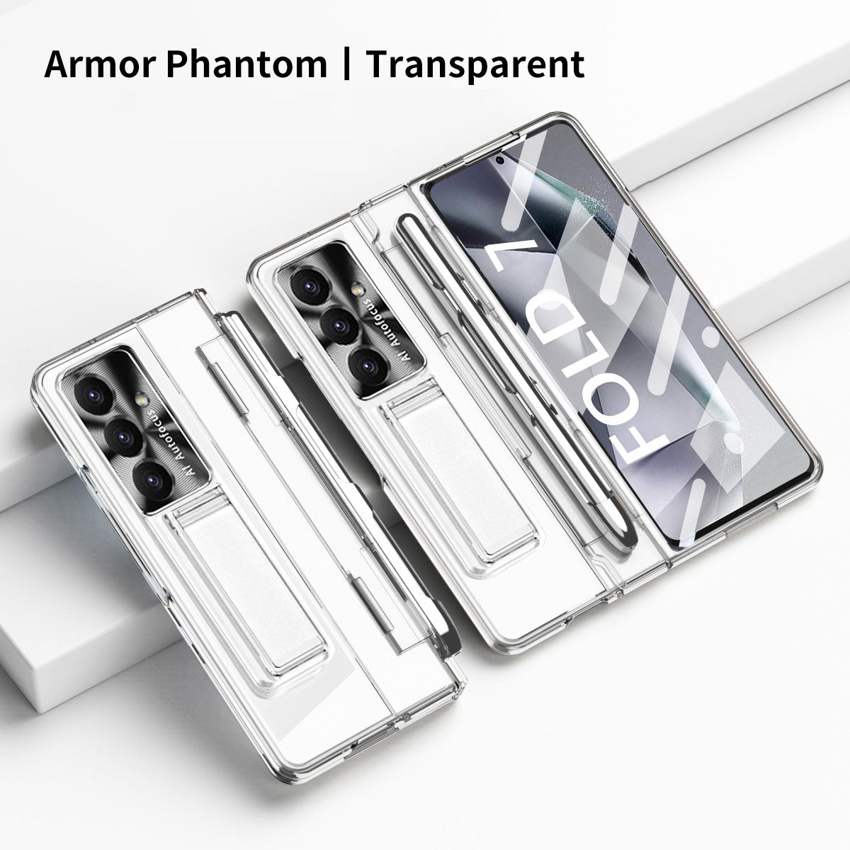 Armor Electroplated Shockproof Phone Case With Screen Protector For Galaxy Z Fold 8/7/6/5/4/3