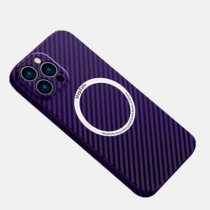 iPhone | Magnetic Purple Carbon Fiber Phone Case