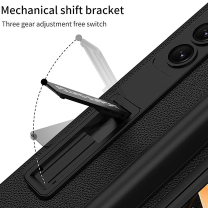Samsung Galaxy Z Fold 5 Case with Front Screen Tempered Glass Protector & Pen Slot & Stylus - mycasety2023 Mycasety