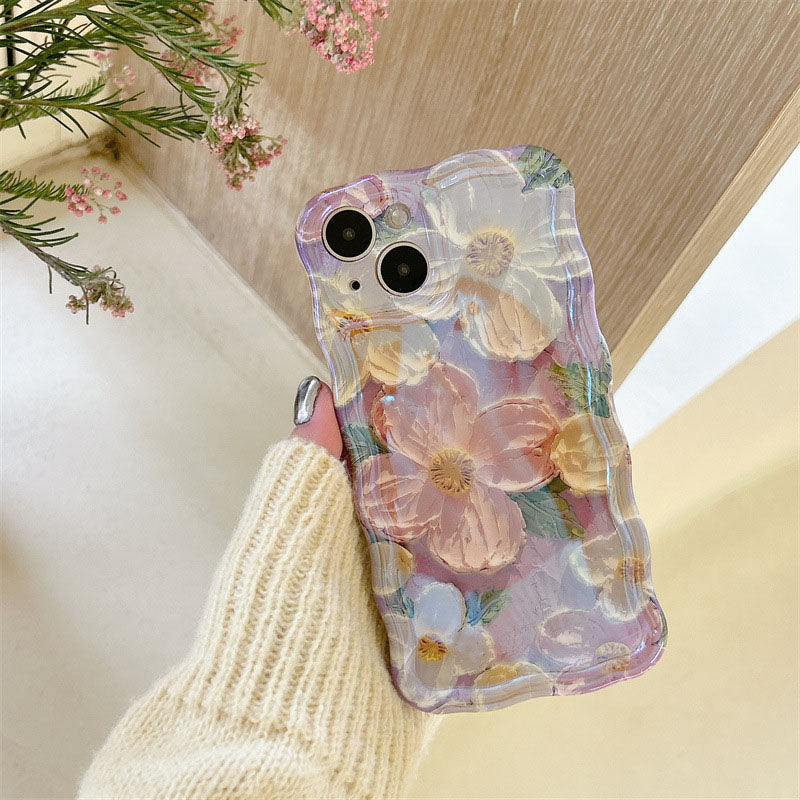 Three-dimensional Oil Painting Flower iPhone Case
