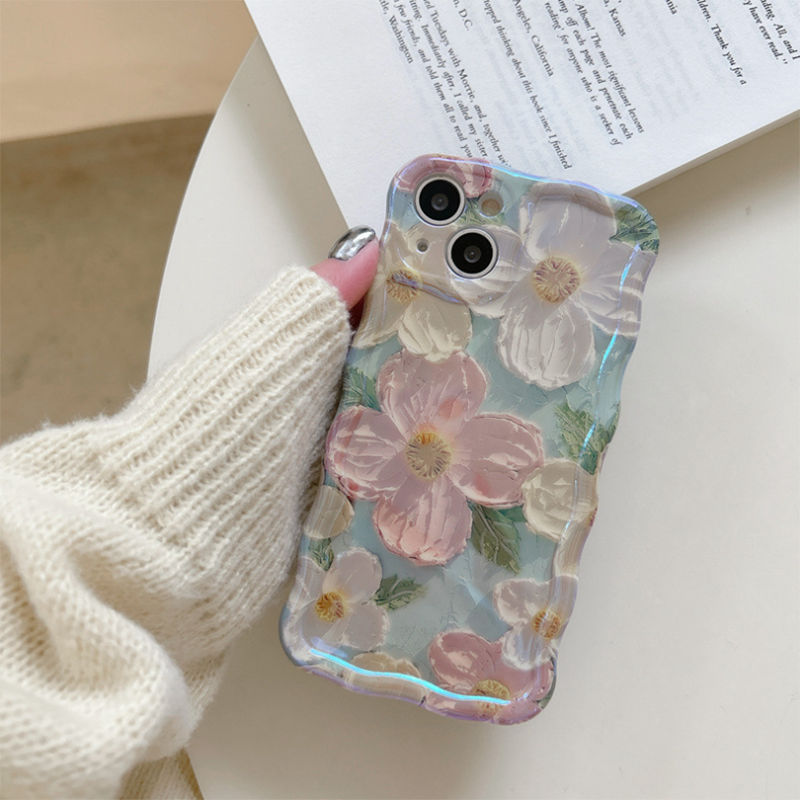 Three-dimensional Oil Painting Flower iPhone Case