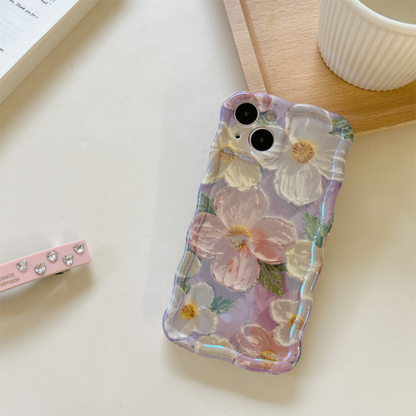 Three-dimensional Oil Painting Flower iPhone Case