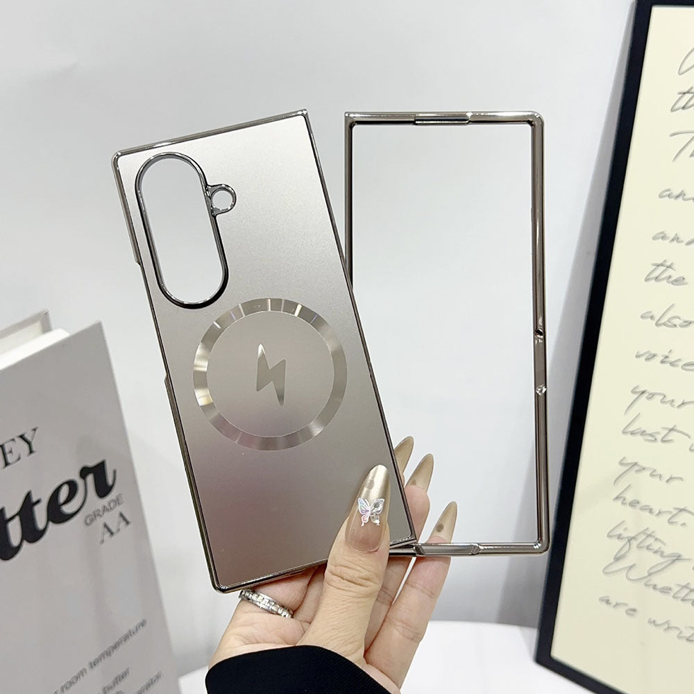 Electroplated Frosted Magnetic Phone Case For Samsung Galaxy Z Fold