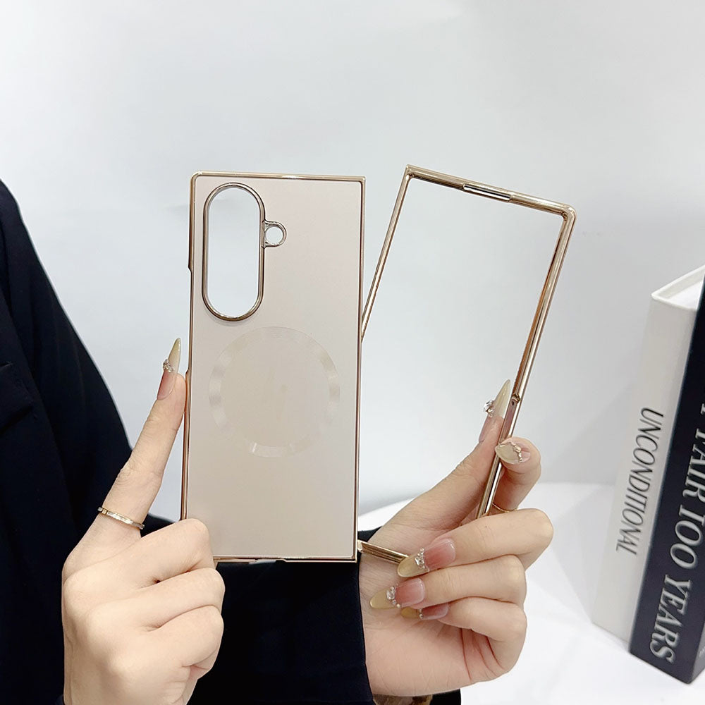 Electroplated Frosted Magnetic Phone Case For Samsung Galaxy Z Fold