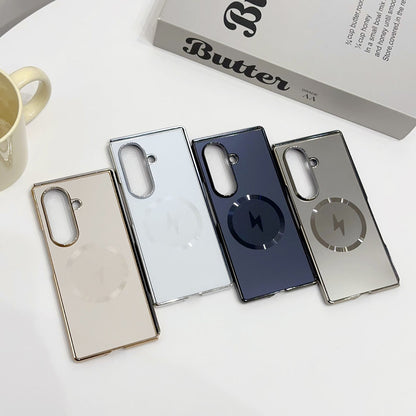 Electroplated Frosted Magnetic Phone Case For Samsung Galaxy Z Fold