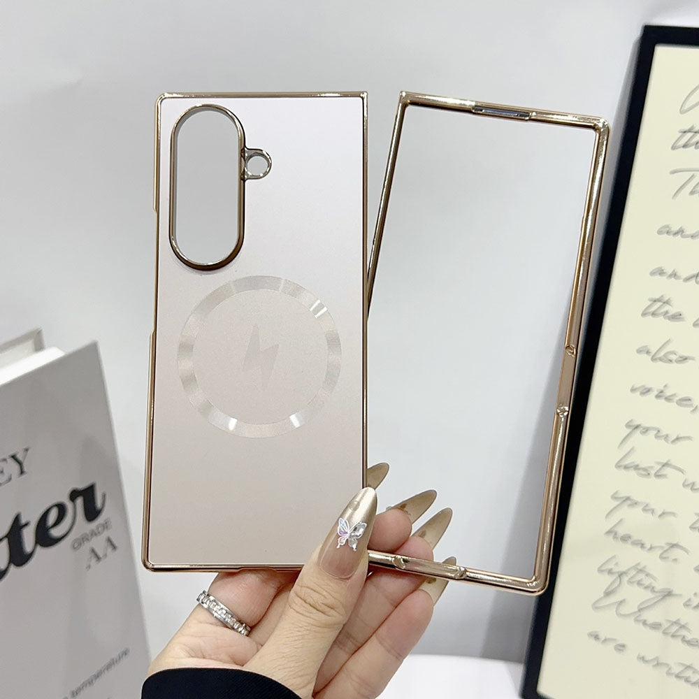 Electroplated Frosted Magnetic Phone Case For Samsung Galaxy Z Fold