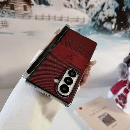 Newest Leather Deer Phone Case For Samsung Galaxy Z Fold