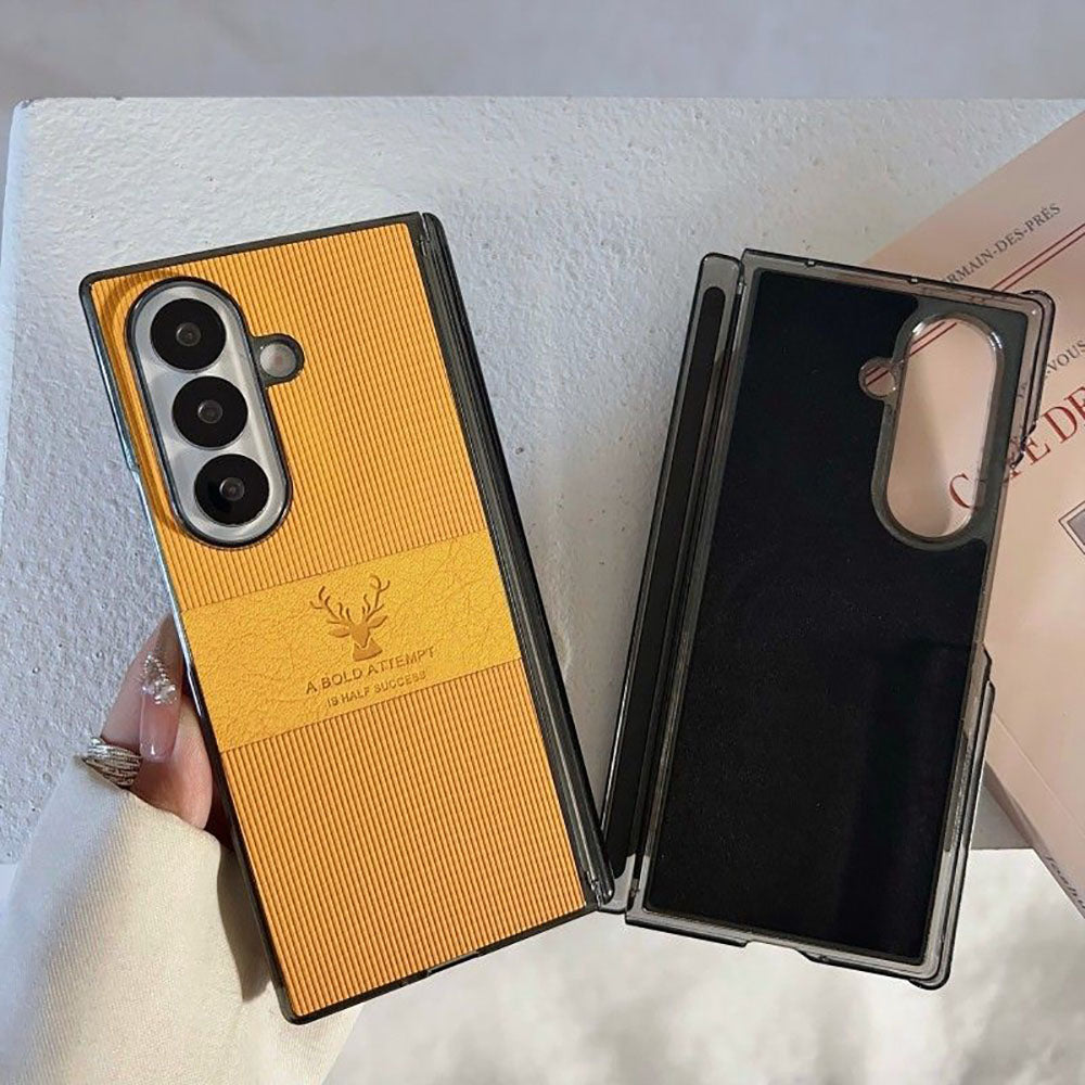Newest Leather Deer Phone Case For Samsung Galaxy Z Fold