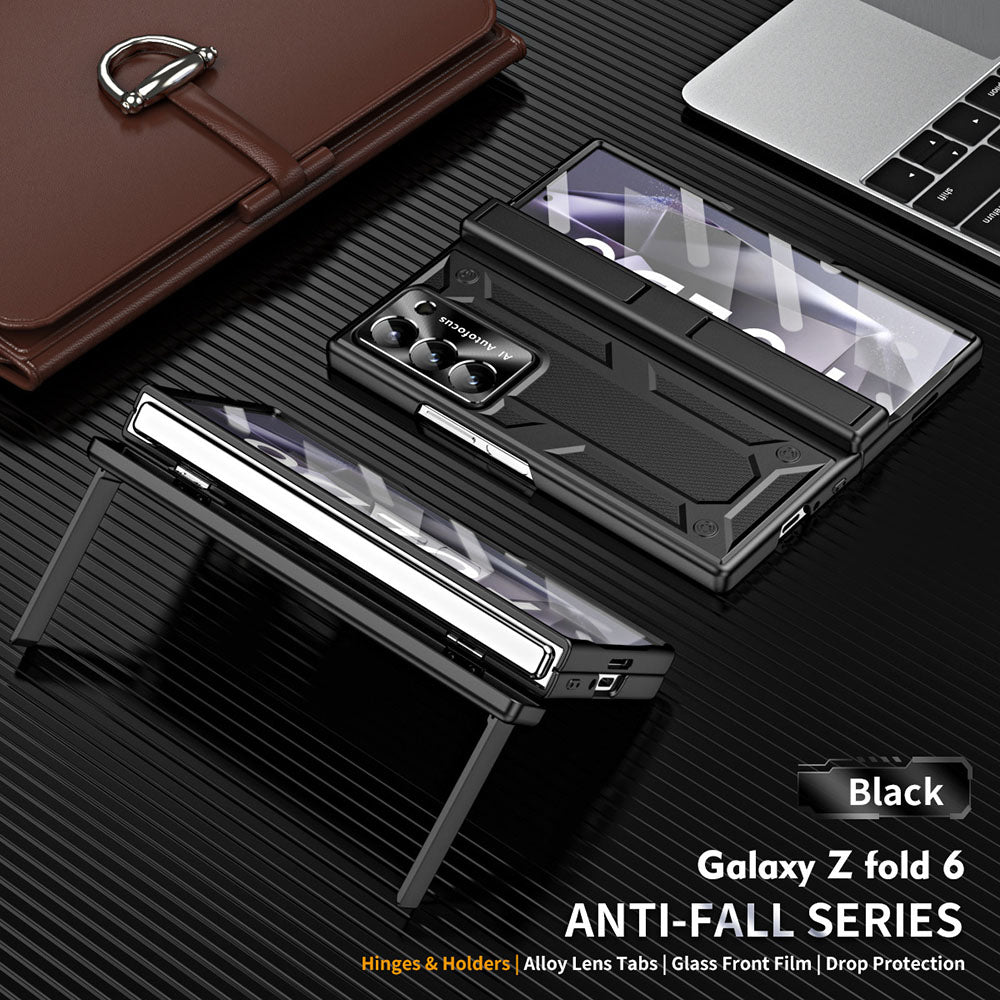 Fall Protection Shell Hinges & Brackets Metal Lens Piece Phone Case For Samsung