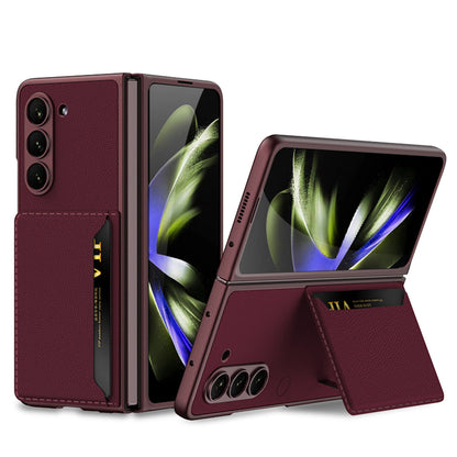 Luxury Leather Card Holder All-inclusive Drop-resistant Phone Case For Samsung Galaxy Z Fold 5/4/3 5G - Mycasety Mycasety