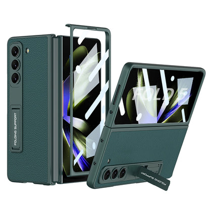 Luxury All-inclusive invisible Bracket Phone Case With Back Screen Protector For Samsung Galaxy Z Fold 5/4/3 5G - Mycasety Mycasety