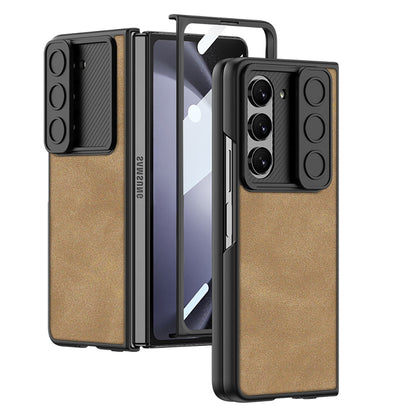 All-inclusive Lens Slide Protector Phone Case With Back Screen Protector For Samsung Galaxy Z Fold 5/4/3 5G - Mycasety Mycasety