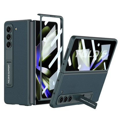Luxury All-inclusive invisible Bracket Phone Case With Back Screen Protector For Samsung Galaxy Z Fold 5/4/3 5G - Mycasety Mycasety