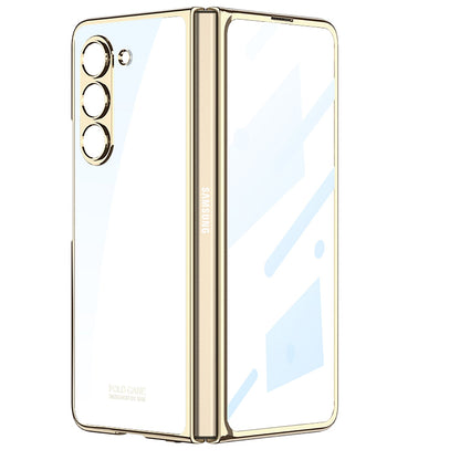 Transparent Electroplating Double-sided Protective Phone Case For Samsung Galaxy Z Fold 5/4/3 5G - Mycasety Mycasety