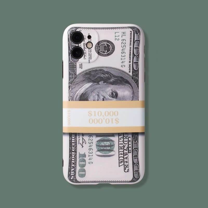 2021 New Creative Personality US Dollar Bill Silicone Phone Case For iPhone - Dealggo.com
