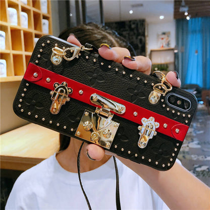 High Quality Luxury Leather Strap Bracket Phone Case For iPhone - Dealggo.com