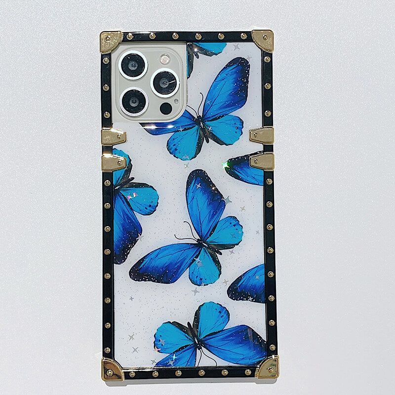 2021 Luxury Butterfly Marble Glitter Anti-fall iPhone Case - Dealggo.com