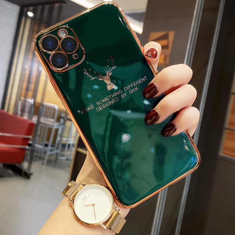 2021 Luxury Plating Deer Pattern Phone Case For iPhone, Samsung, Huawei - Dealggo.com