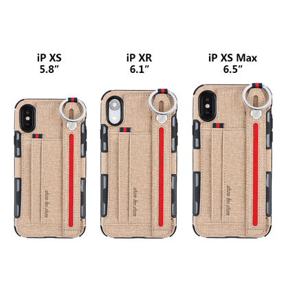 Metal Buckle Wrist Strap Bracket Card Slot Phone Case - Dealggo.com