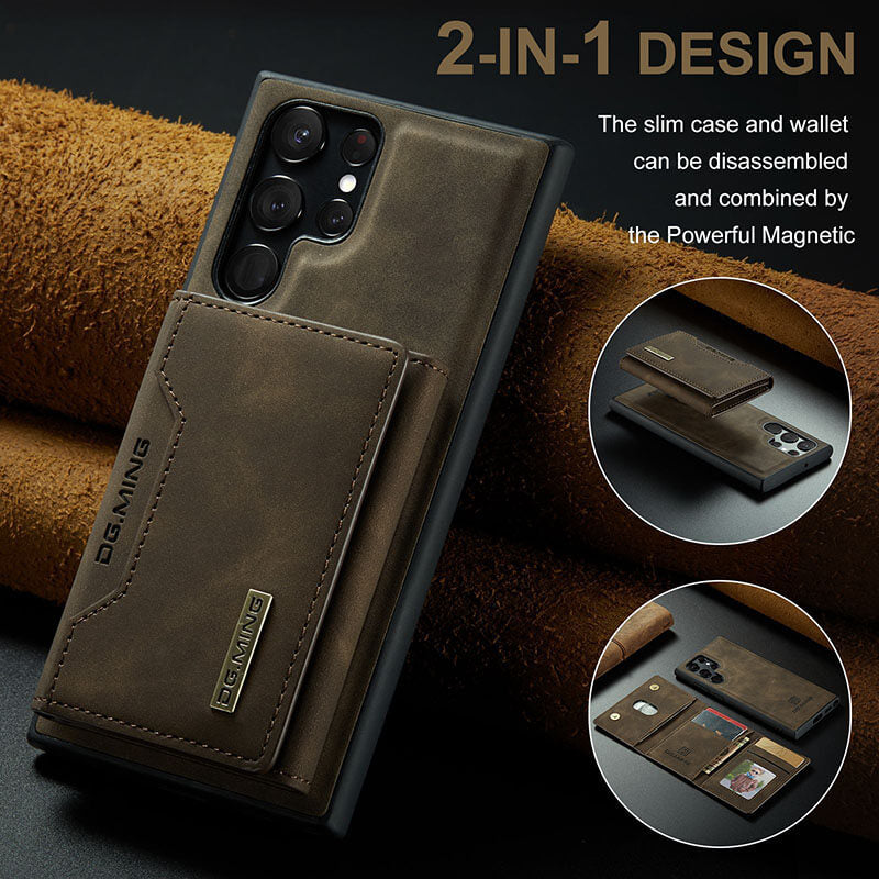 Magnetic Leather Detachable Wallet Samsung Case