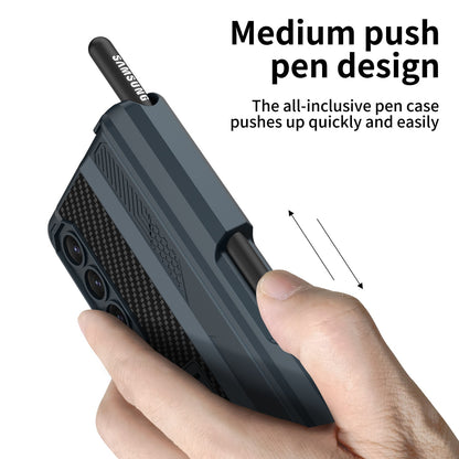 Magnetic Mech S Pen Slot Holder Case for Samsung Galaxy Z Fold4 Fold3 5G