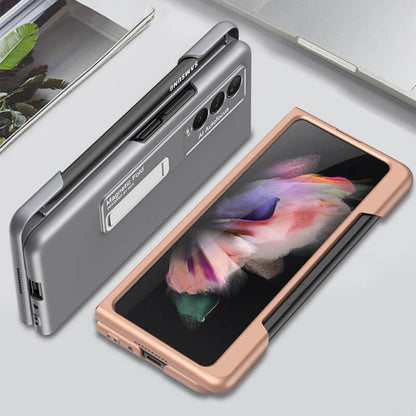 Pen Slot Matte Hard Anti-Slip Scratch Resistant Durable Case for Samsung Galaxy Z Fold 3 5G