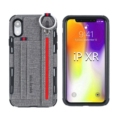 Metal Buckle Wrist Strap Bracket Card Slot Phone Case - Dealggo.com