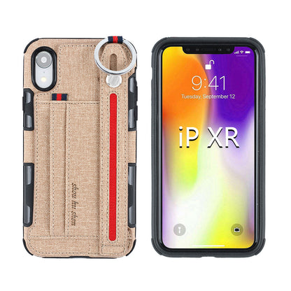 Metal Buckle Wrist Strap Bracket Card Slot Phone Case - Dealggo.com