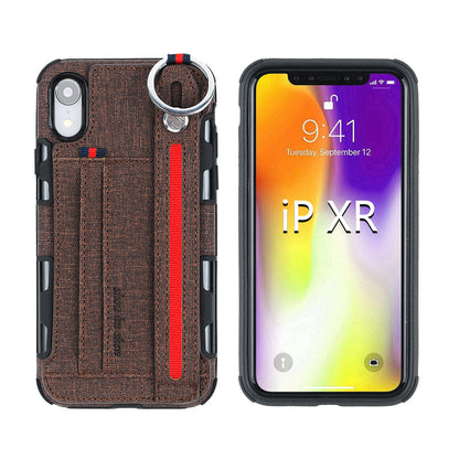 Metal Buckle Wrist Strap Bracket Card Slot Phone Case - Dealggo.com