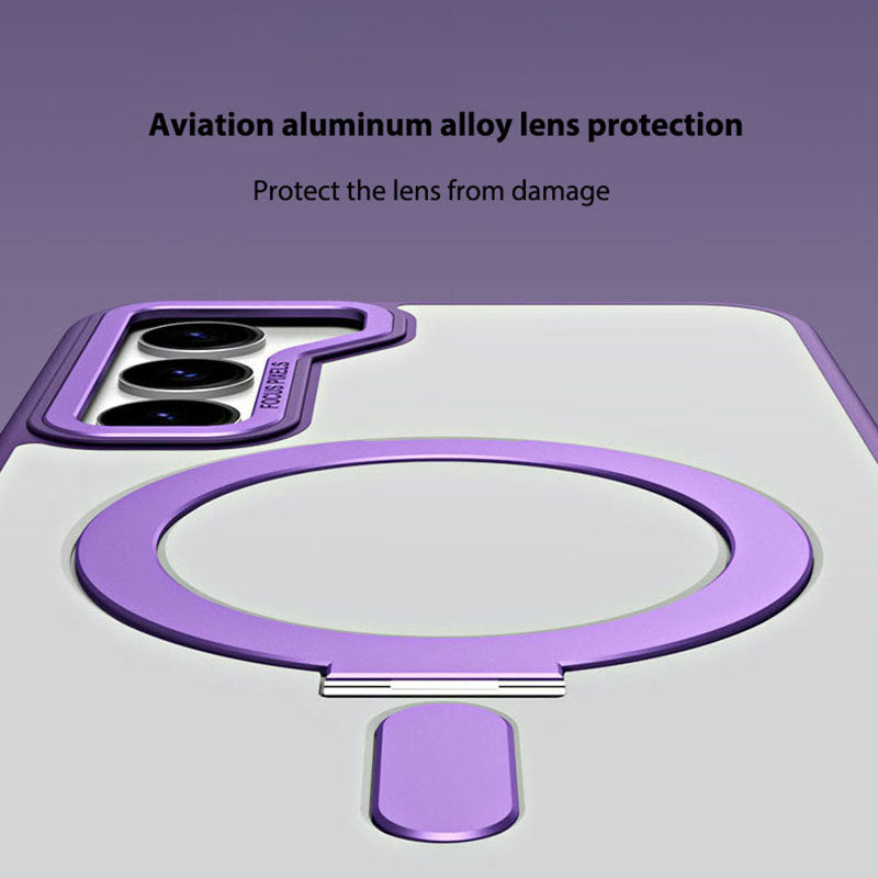 Invisible Magnetic MagSafe Bracket Anti-fall Phone Case For Samsung Galaxy S23 Ultra Plus Support Wireless Charging