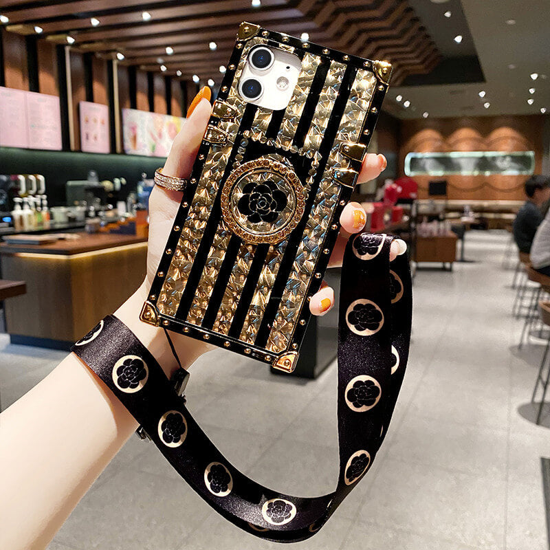 Retro Boho Style Ring Case With Lanyard for Samsung Galaxy S23 S22