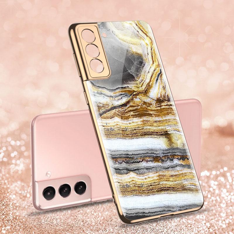 2021 Fashion Plating Pattern Camera All-inclusive Electroplating Process Case For Samsung S21 Ultra S21 Plus S21