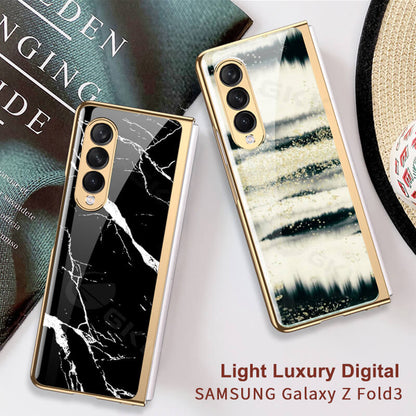 Dealggo | Natural marble Glass Case for Samsung Galaxy Z Fold 4 3 2 1 5G