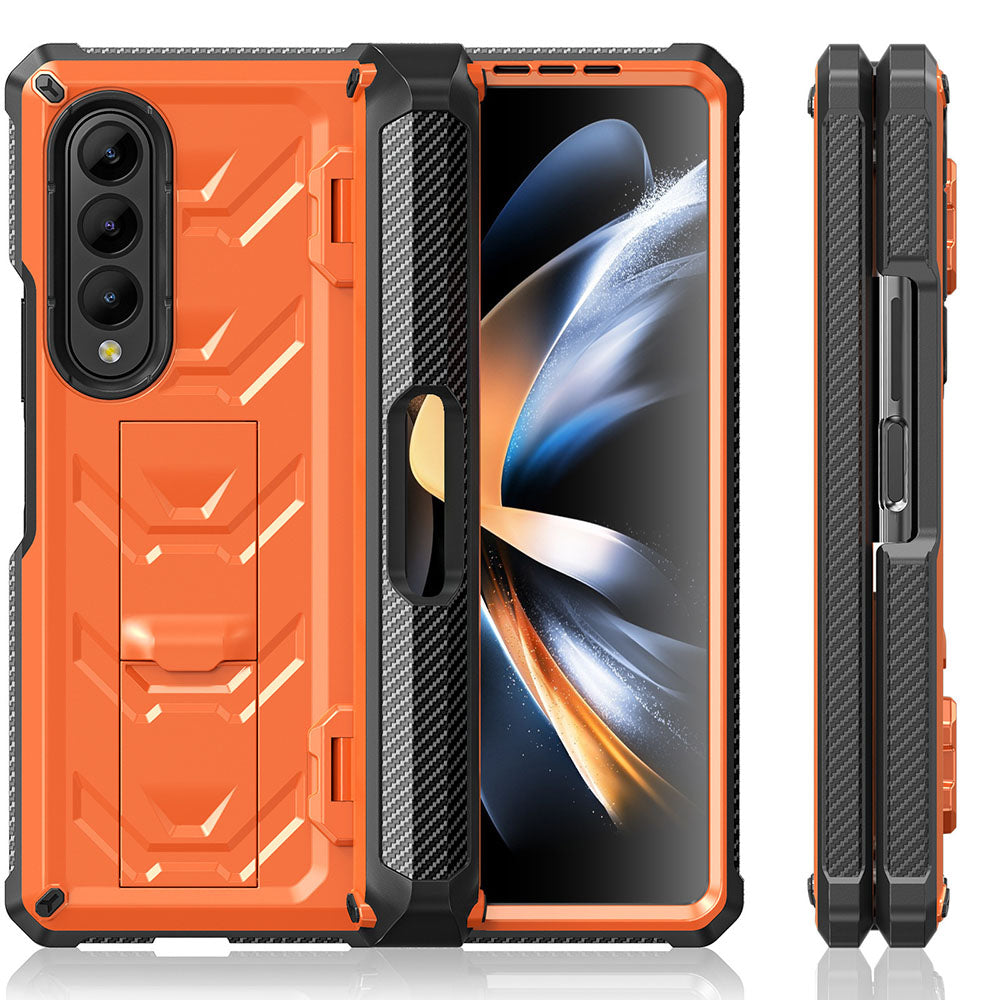 Newest Double-Cover Fold Mecha all-inclusive Rugged Phone Case For Galaxy Z Fold4 Fold3 Samsung Cases