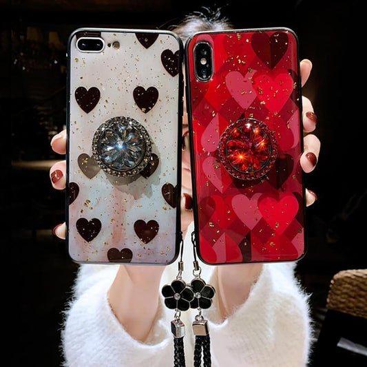 2021 Newest Luxury Diamond Case With Ring Bracket For iPhone - Dealggo.com