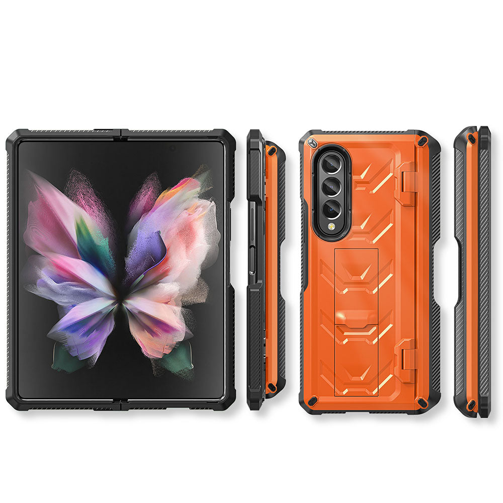 Newest Double-Cover Fold Mecha all-inclusive Rugged Phone Case For Galaxy Z Fold4 Fold3 Samsung Cases