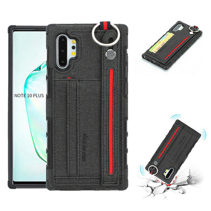 British Style Canvas Pattern Multi-function Leather Phone Case For Samsung - Dealggo.com