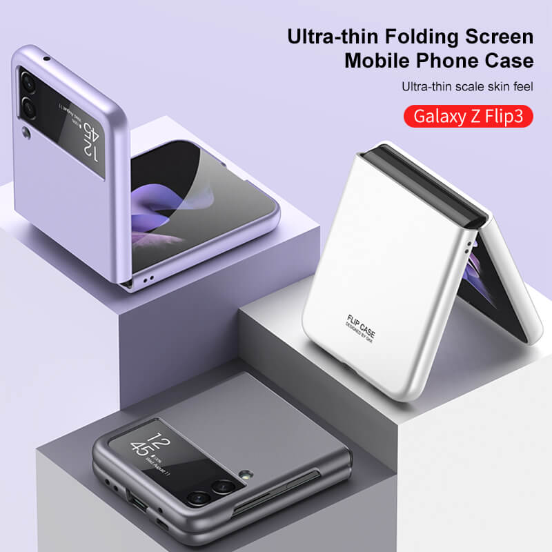 Solid Matte Ultra Slim Hard Shockproof Full Protection Cover For Galaxy Z Flip3 5G - Dealggo.com