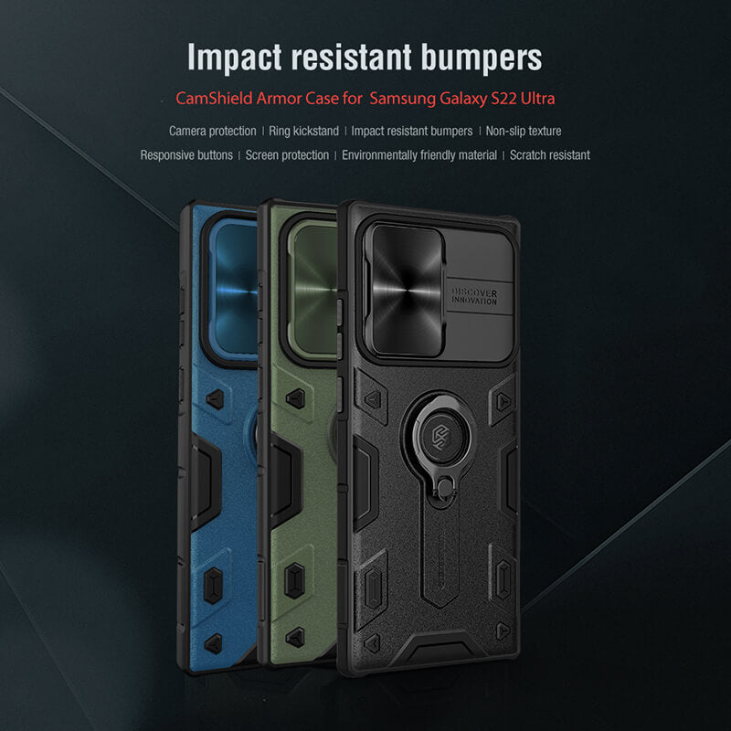 Armor Impact Resistant Bumpers Case for Samsung Galaxy S22 Ultra