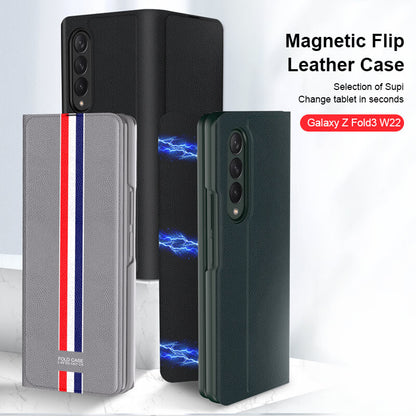 Magnetic Leather Flip All-included Protection Cover For Samsung Z Fold3 5G - Dealggo.com